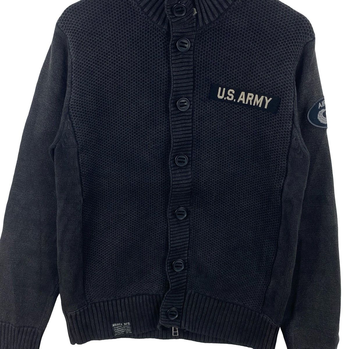 Avirex AVIREX U.S ARMY Military Knit Cardigan Sweater Button Up Size US L / EU 52-54 / 3 - 7 Thumbnail
