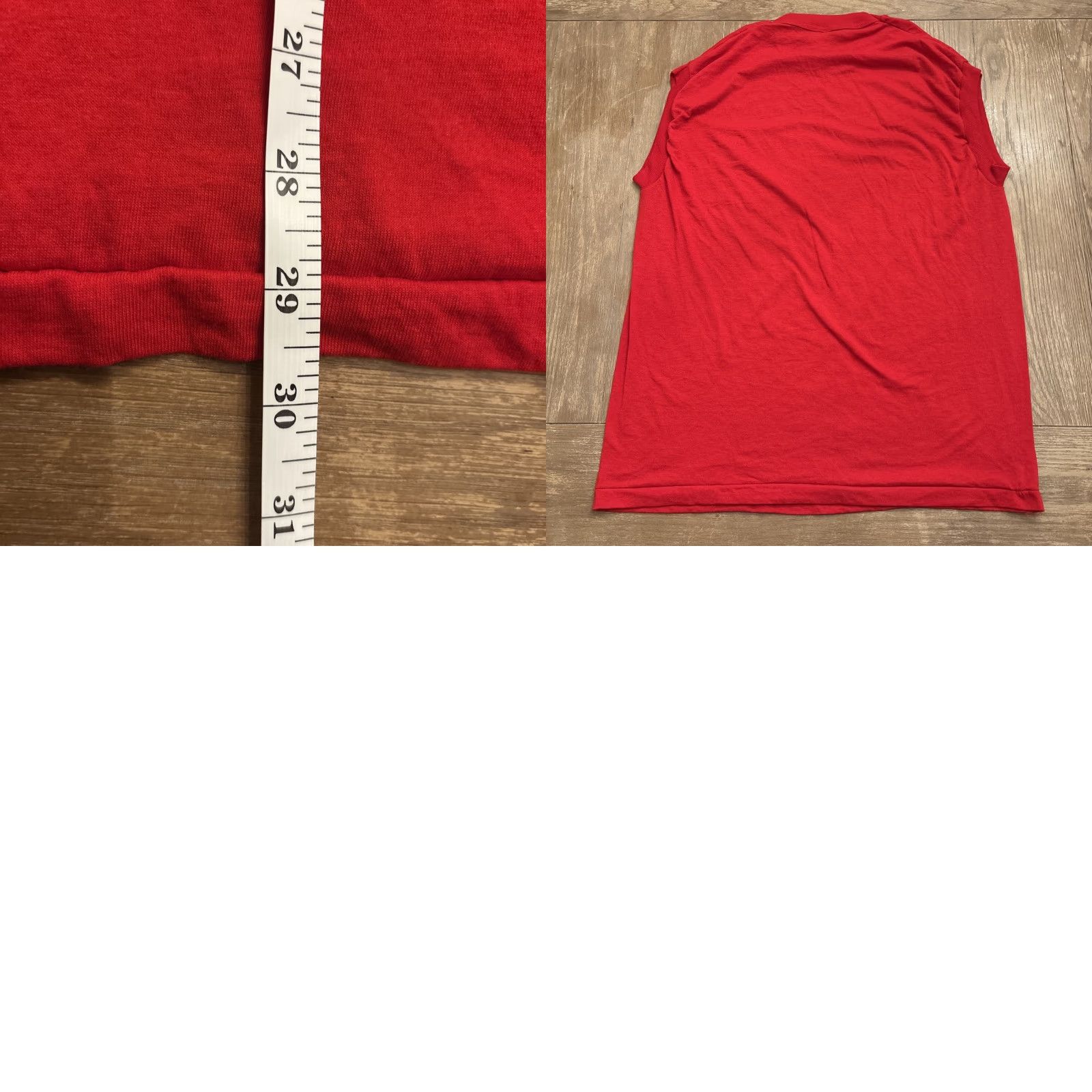 Fruit Of The Loom VINTAGE Fruit of the Loom Sleeveless T-Shirt 2XL Red Atlantic City 90s Mens Size US XXL / EU 58 / 5 - 8 Thumbnail