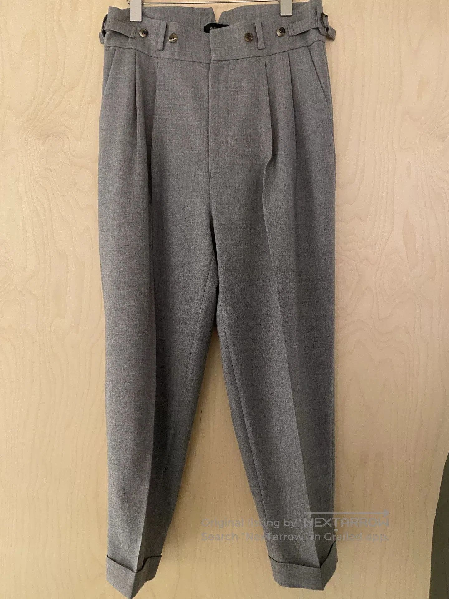 Undercover UNDERCOVER Light Gray Wool Tapered Pants. Size US 32 / EU 48 - 1 Thumbnail