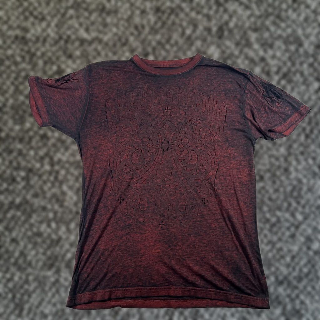 Affliction Affliction Shirt Mens Large Red Black Y2K Live Fast Tie Dye Tee Size US L / EU 52-54 / 3 - 1 Thumbnail