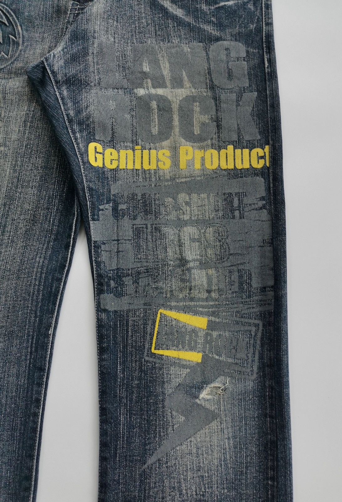 Other Lang Rock Print Denim Jeans Size US 30 / EU 46 - 2 Thumbnail