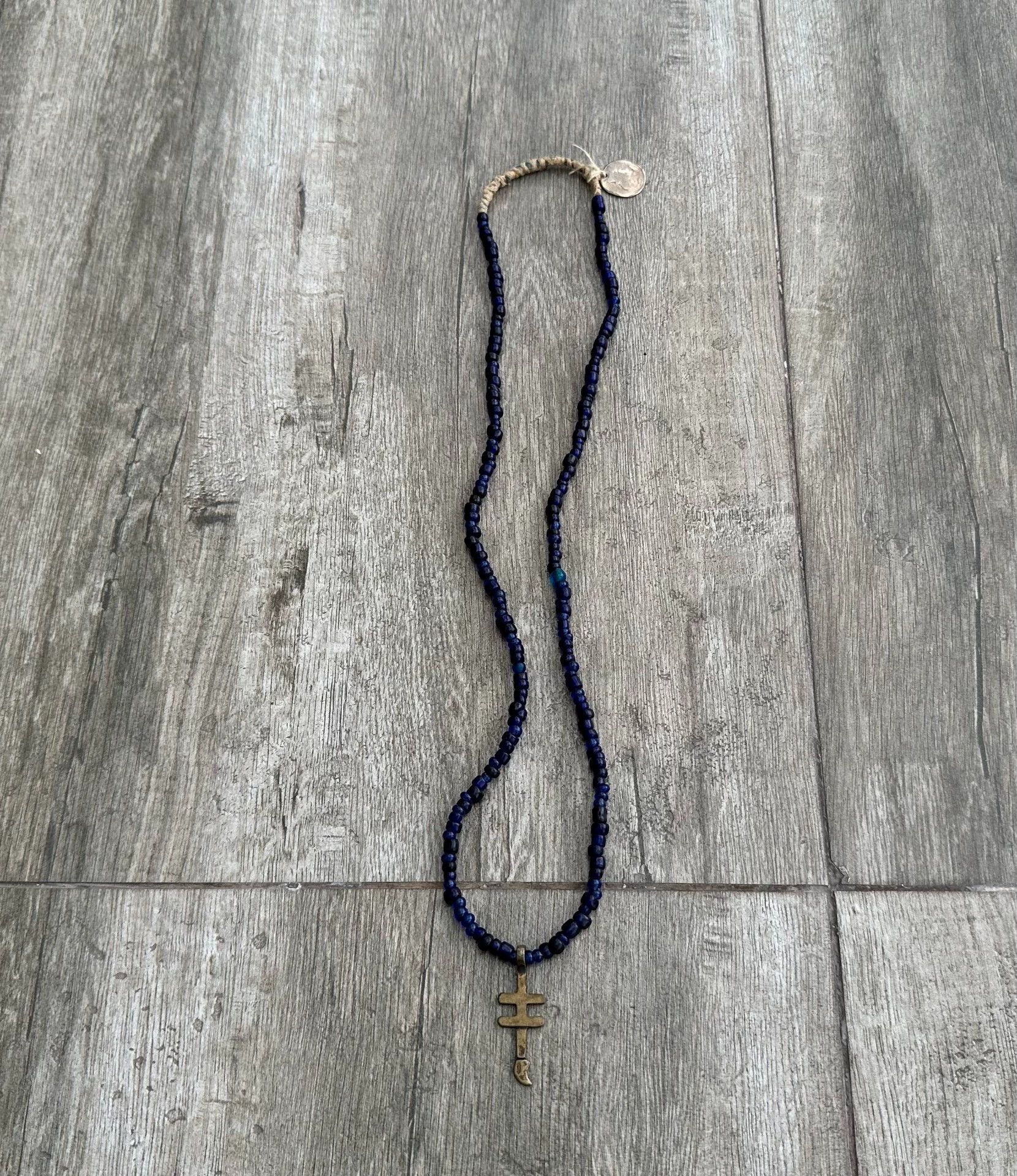 Visvim VISVIM Blue Natural Old Glass Bead Necklace Size ONE SIZE - 2 Thumbnail