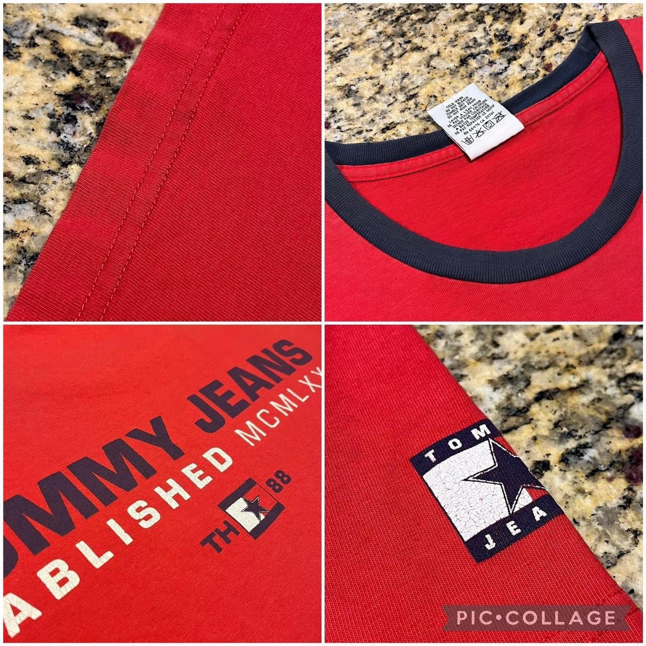 Tommy Hilfiger × Tommy Jeans × Vintage Vintage Tommy Hilfiger Jeans Classic Essential Tee Tshirt Size US L / EU 52-54 / 3 - 3 Thumbnail