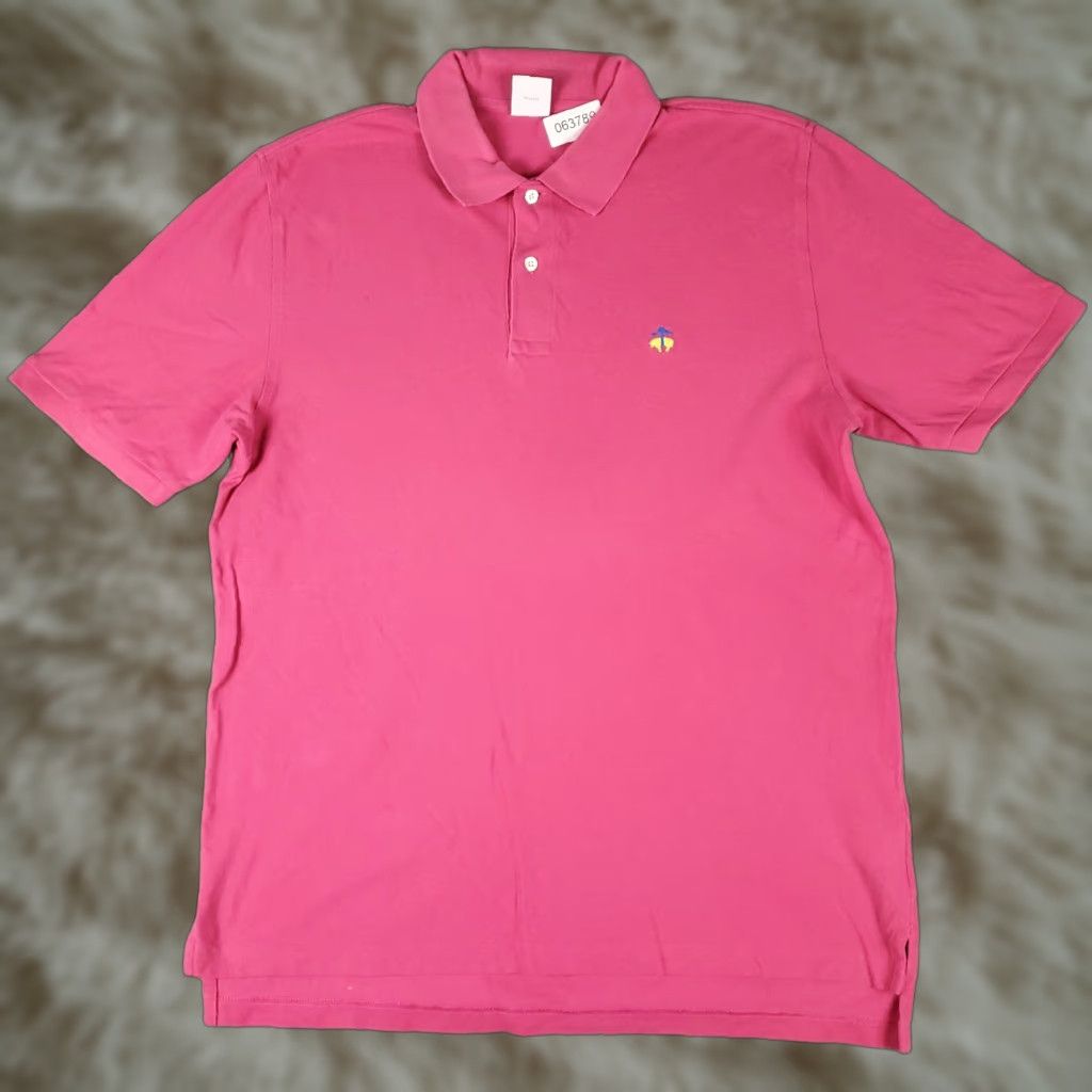 Brooks Brothers VINTAGE Brooks Brothers Polo Shirt Mens Large Pink Casual Short Sleeve L Polo Pink Brand Logo Classic Preppy Mens Size US L / EU 52-54 / 3 - 1 Thumbnail