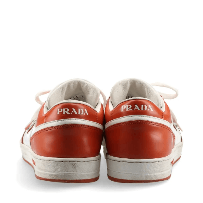 Prada Downtown Leather Sneaker Brown x White Size US 6 / IT 36 - 4 Thumbnail