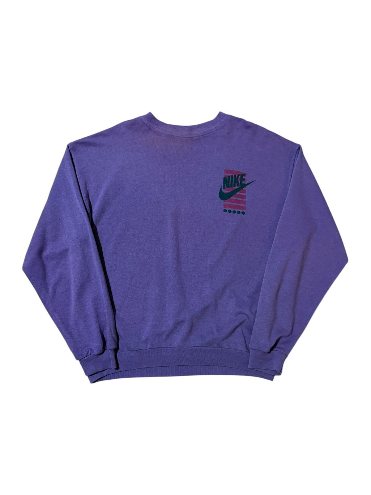 Nike × Vintage Vintage Nike Crewneck boxy Center Swoosh Logo Hype 90s Size US XL / EU 56 / 4 - 1 Thumbnail