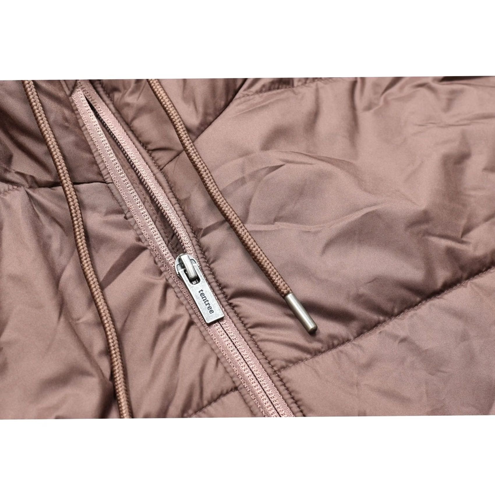 Tentree Jacket Mens 1XL Brown Quilted Hybrid Full Zip Hoodie Puffer Repreve New, Men's — image 6 of 6