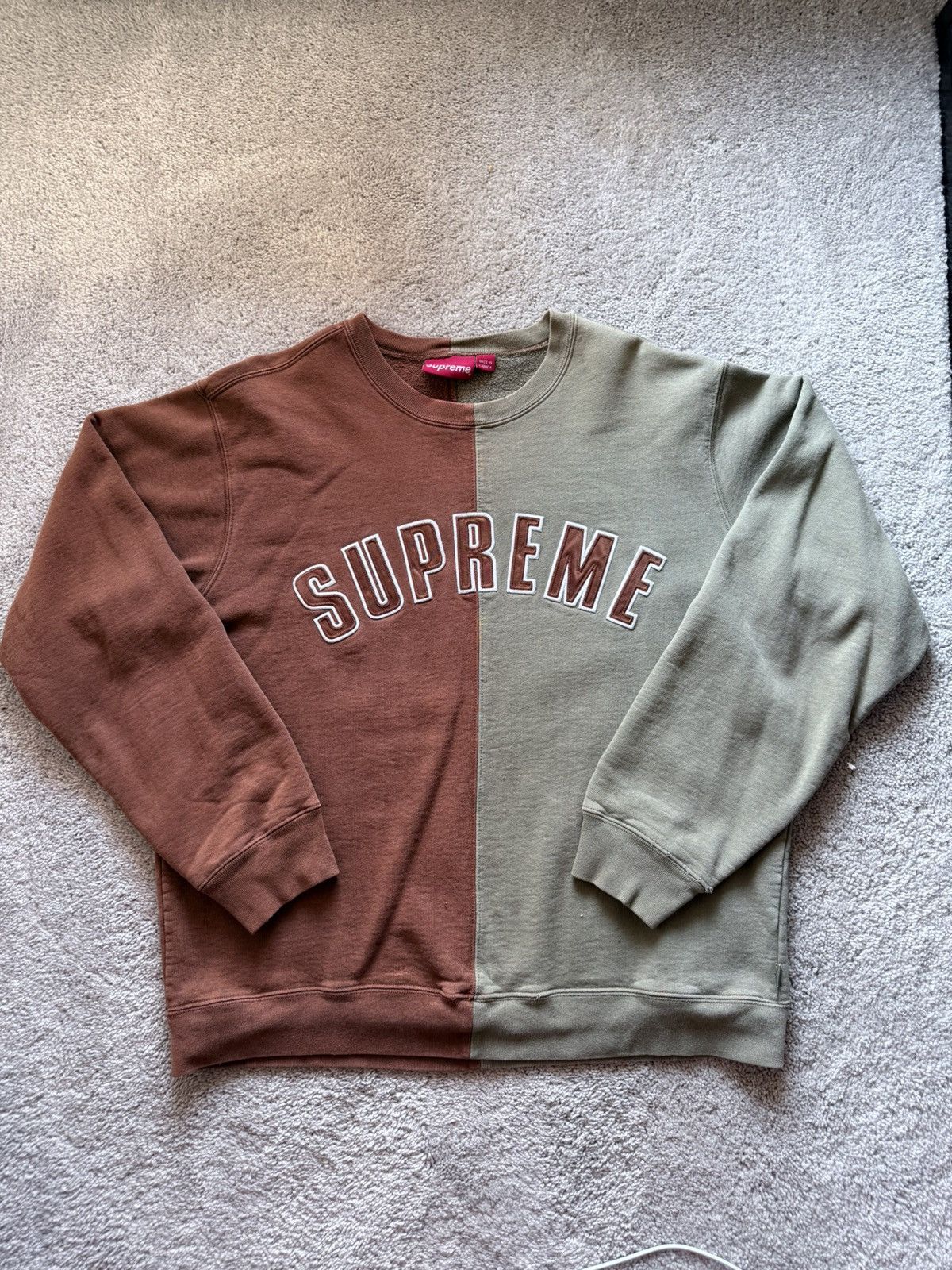 Supreme Good condition Supreme split crewneck from FW18 Size US L / EU 52-54 / 3 - 1 Thumbnail