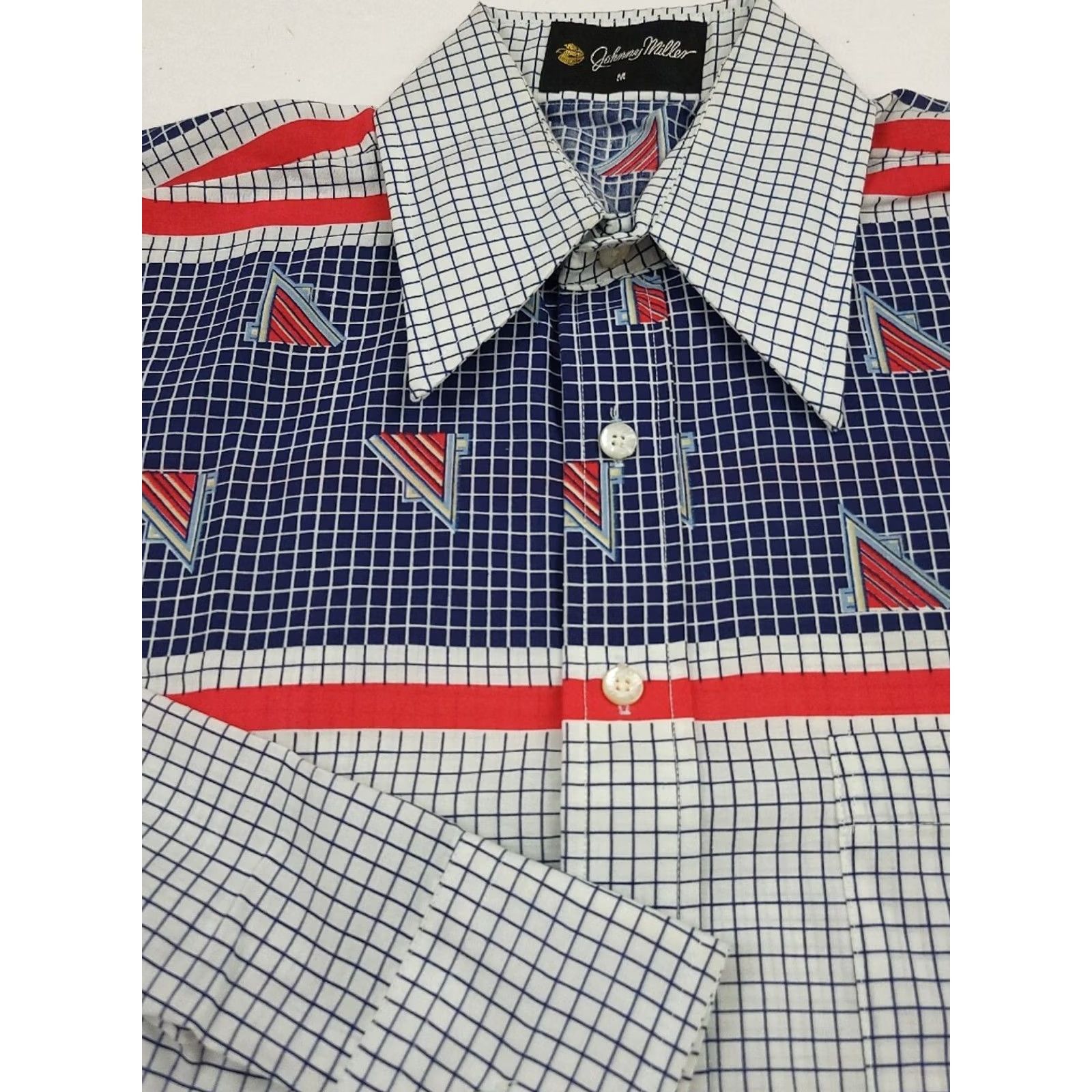 Sears VINTAGE Johnny Miller Shirt Rare Deadstock NWT Pattern Sears USA 70s Disco Golf Size US M / EU 48-50 / 2 - 3 Thumbnail