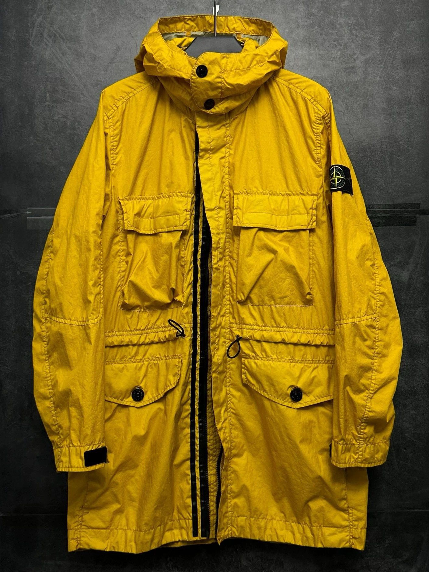 Stone Island Yellow Hooded Utility Jacket with Multiple Pockets Size US M / EU 48-50 / 2 - 1 Thumbnail