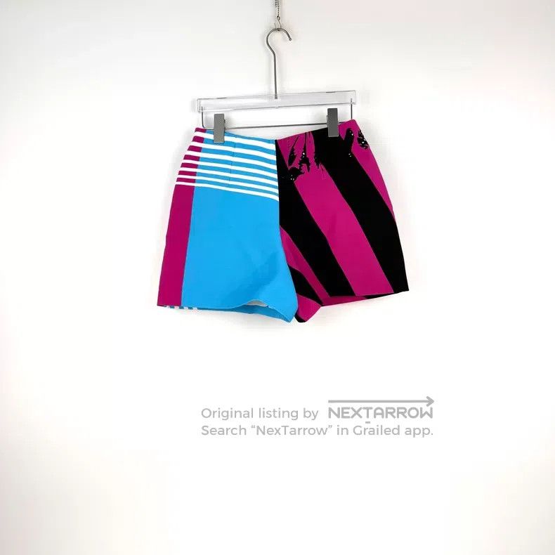 Dior Dior Rose-red and blue irregular pattern shorts Size 24" / US 00 / IT 34 - 4 Thumbnail