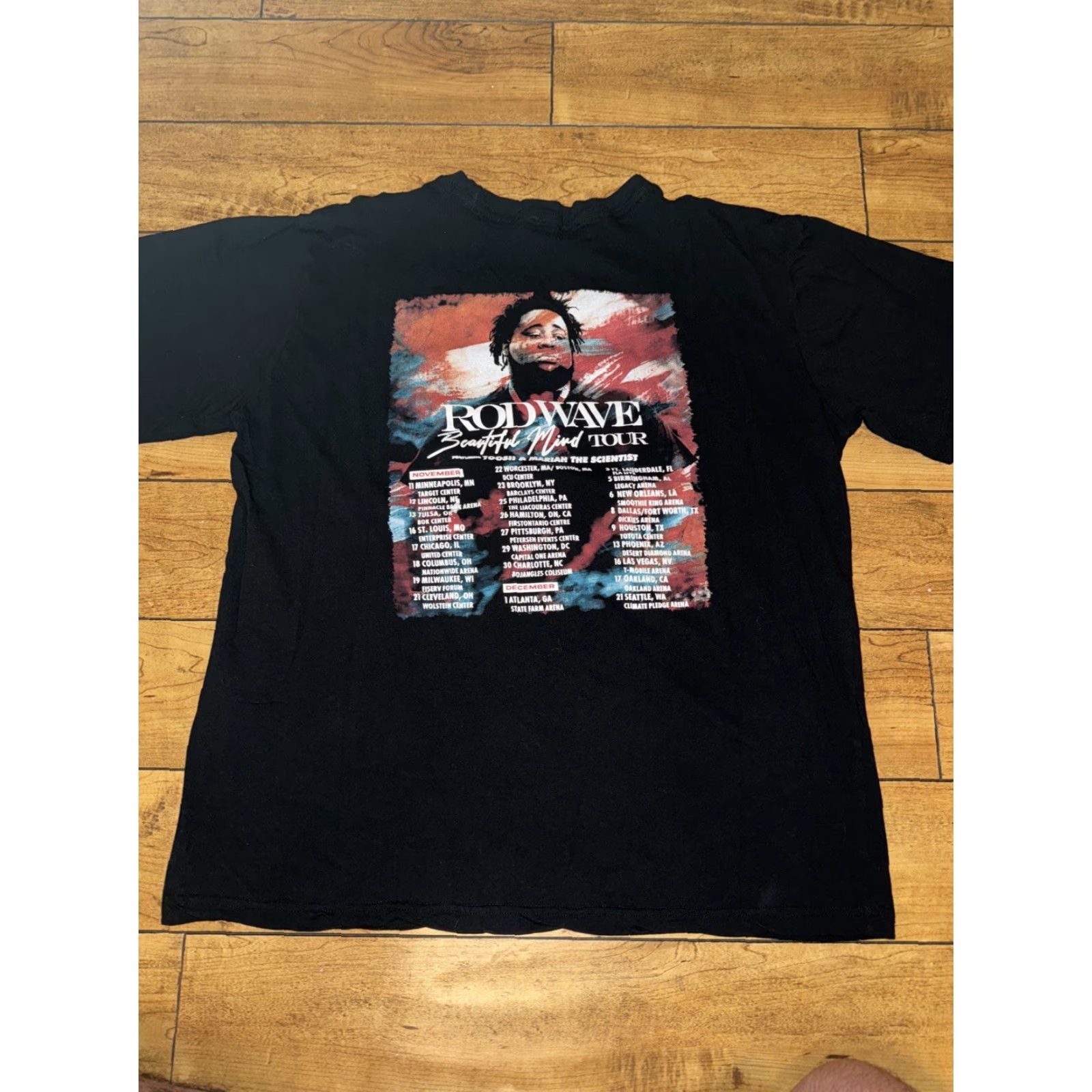 Vintage Rodwave T-Shirt Black XL 22x26 Tour Music Men Adults XX? Size US XL / EU 56 / 4 - 3 Thumbnail