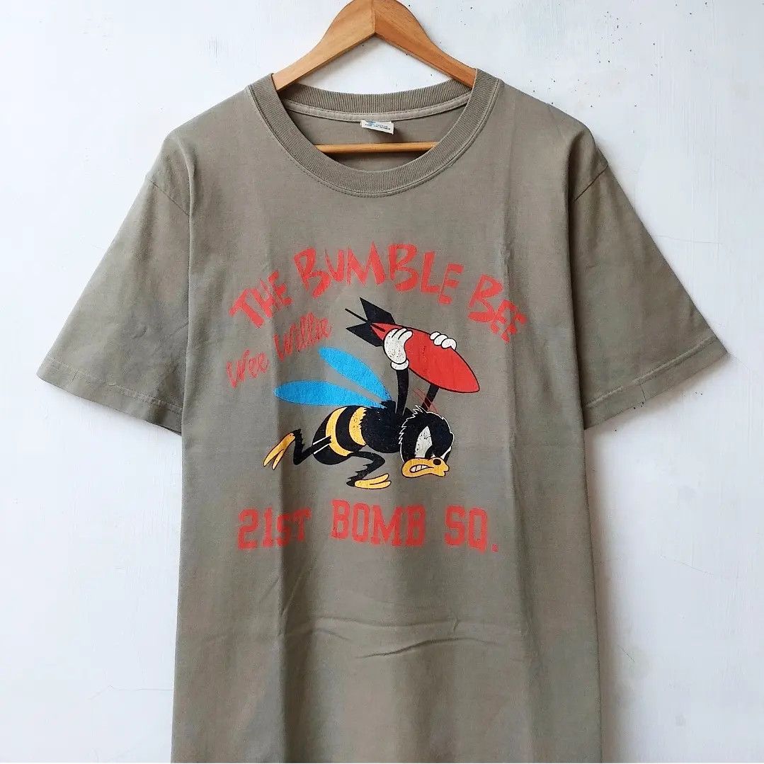 Buzz Rickson's × Japanese Brand × Vintage Vtg Buzz Ricksons The Bumble Bee Tshirt Size US M / EU 48-50 / 2 - 2 Thumbnail
