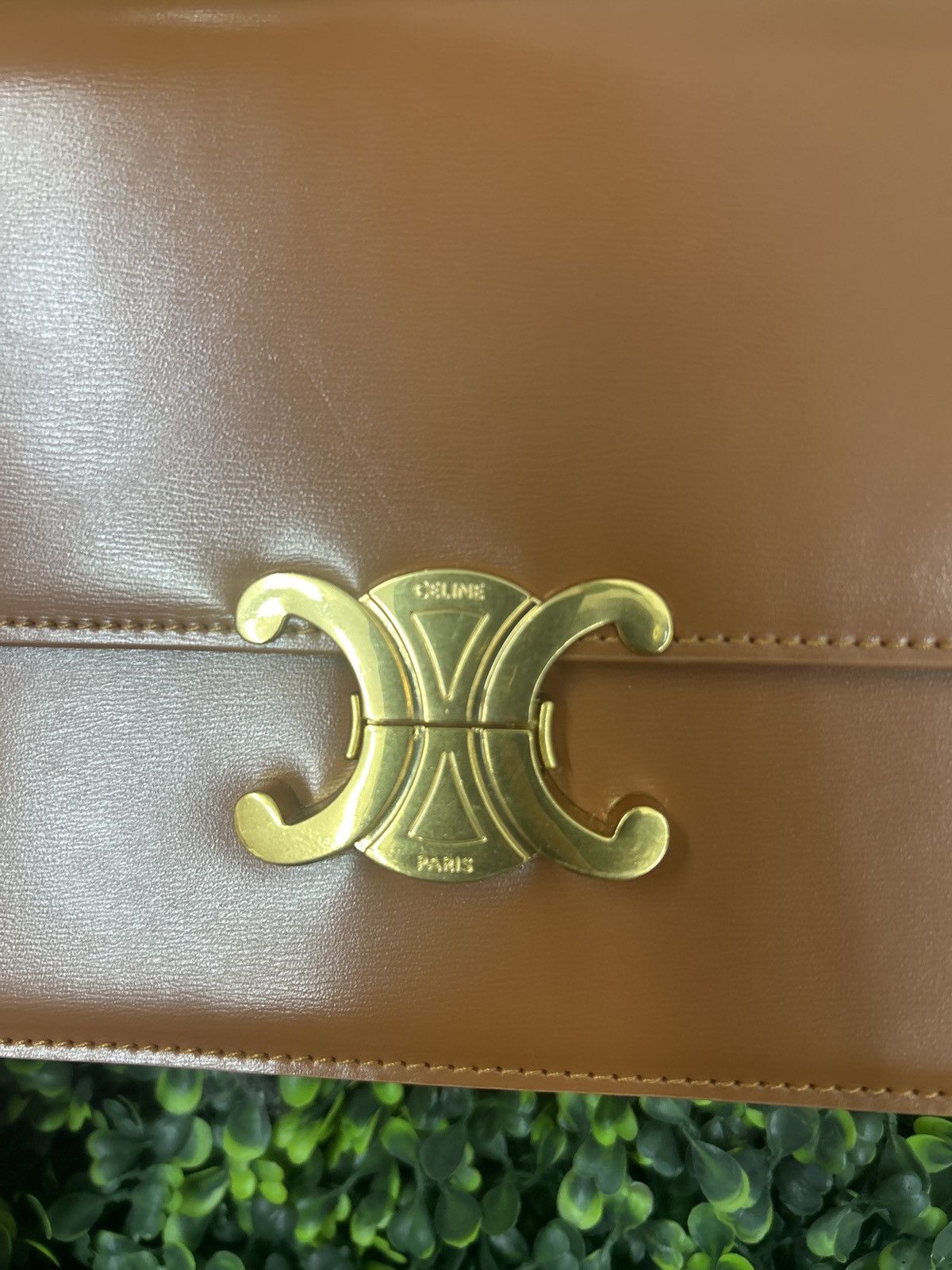 Celine Celine Triomphe Shoulder Bag Smooth Calfskin Size ONE SIZE - 5 Thumbnail