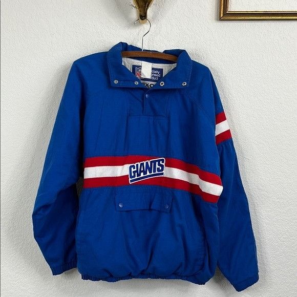 Apex One Apex-One VTG Men's Blue Giants Windbreaker Pop Over Quilted Size US S / EU 44-46 / 1 - 1 Thumbnail
