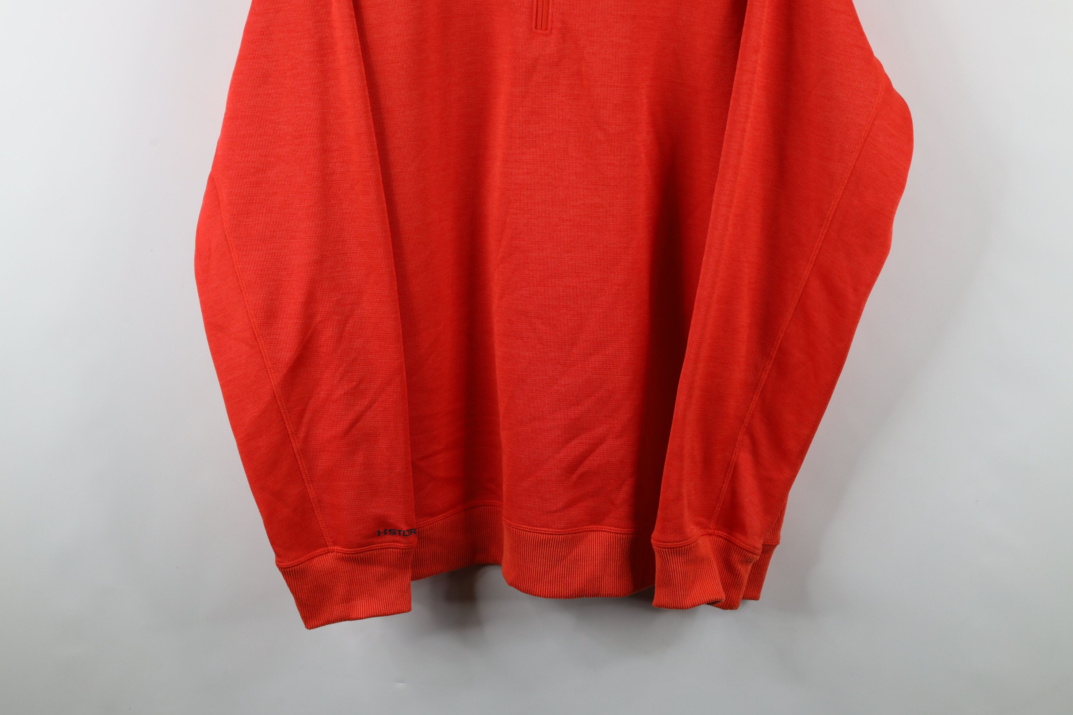 Under Armour × Vintage Under Armour Storm Half Zip Fleece Lined Sweater Orange Size US L / EU 52-54 / 3 - 3 Thumbnail