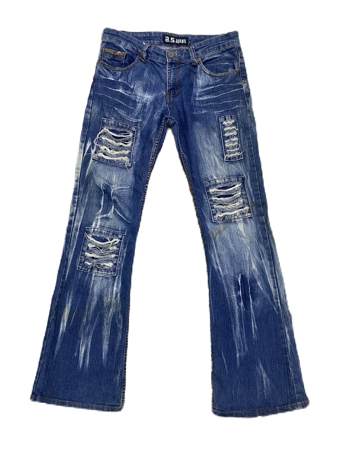 If Six Was Nine SUPER FLARE RIPPED STYLE JEANS A5 JIMMY HENDRIX STYLE RARE Size US 34 / EU 50 - 4 Thumbnail