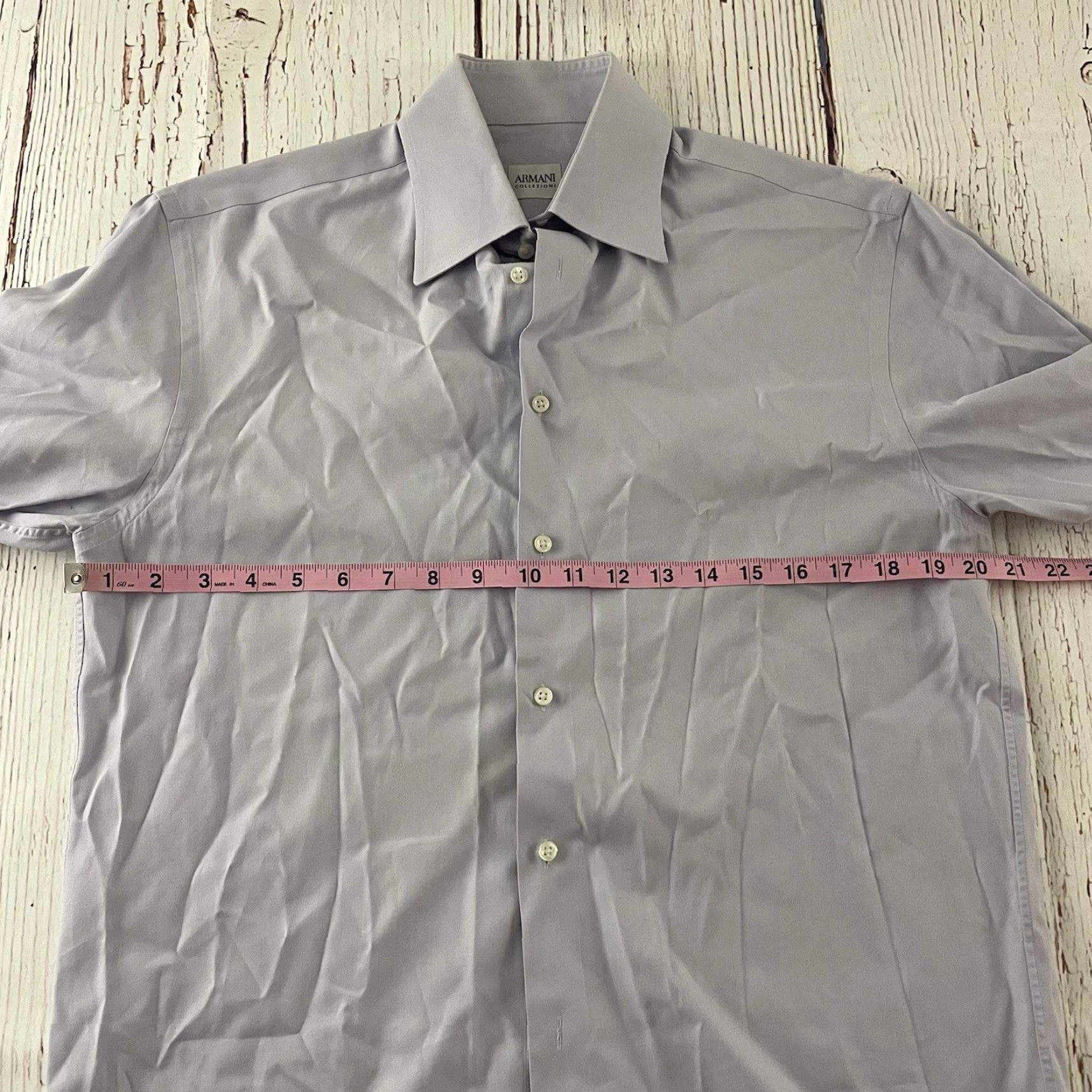 Armani Armani Collezioni Shirt Long Sleeve Button-Up Men Large Purple Size US L / EU 52-54 / 3 - 5 Thumbnail