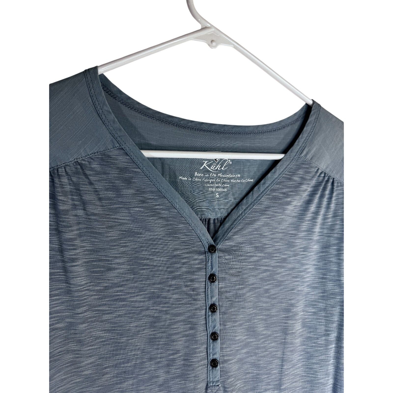 Kuhl Kuhl Shasta 3/4 Henley Shirt Women's Stonewash Blue size S Size S / US 4 / IT 40 - 4 Thumbnail