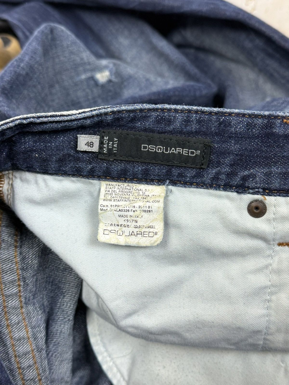 Dsquared2 Vintage Dsquared2 Indigo Distressed Blue Slim Fit Jeans 48 Size US 32 / EU 48 - 12 Thumbnail