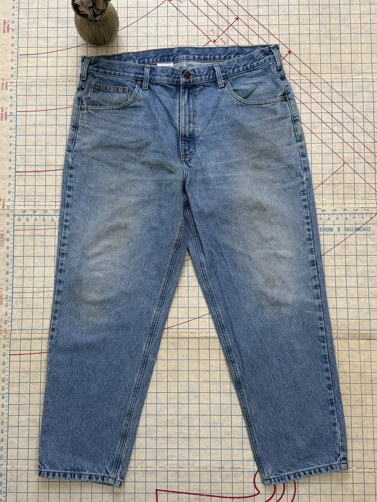 Carhartt Carhartt Light Wash Denim Mens Size 40x30 Workwear Pants Size US 40 / EU 56 - 3 Thumbnail