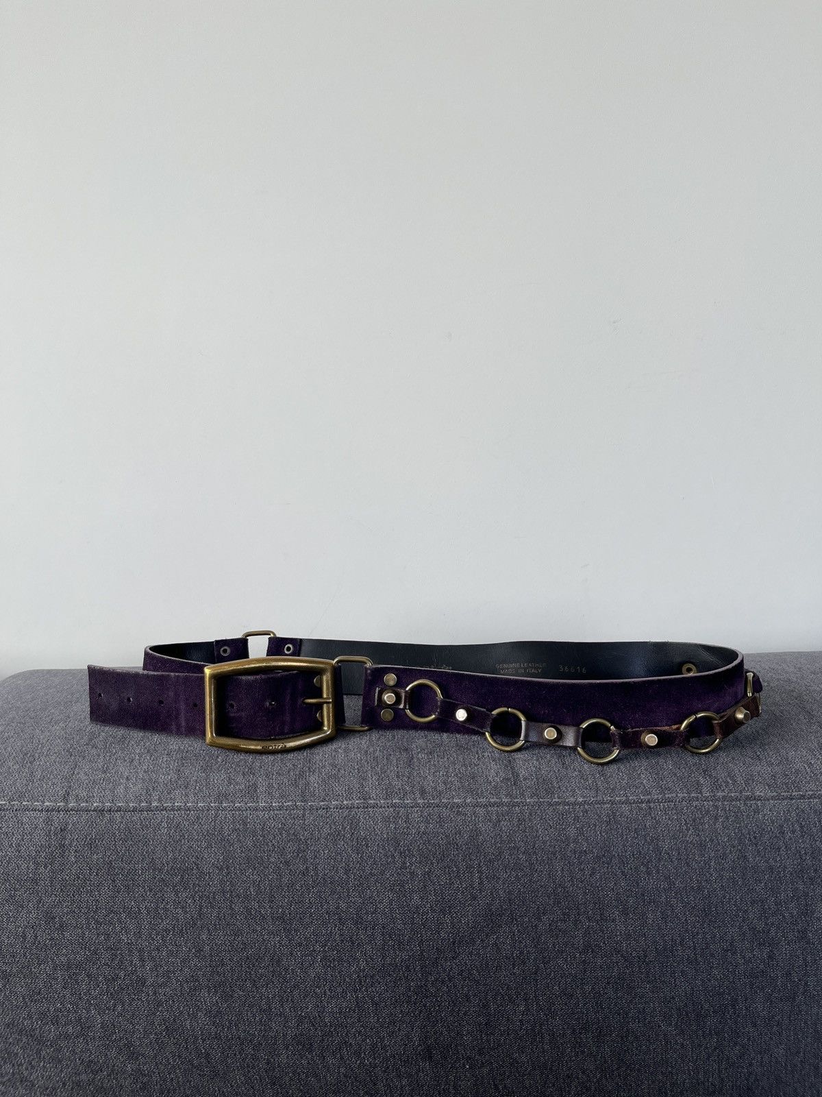 Other entra Suede Leather Avant Garde Purple Belt Size ONE SIZE - 3 Thumbnail