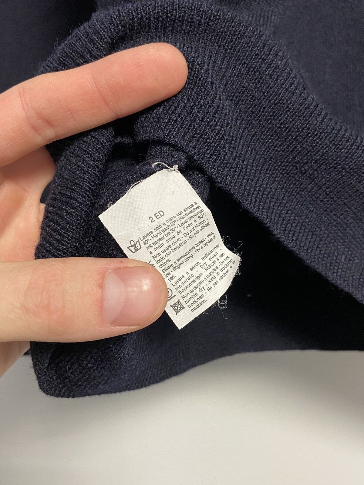 Pal Zileri Pal Zileri Turtleneck Sweater Men Blue Wool Size US M / EU 48-50 / 2 - 7 Thumbnail
