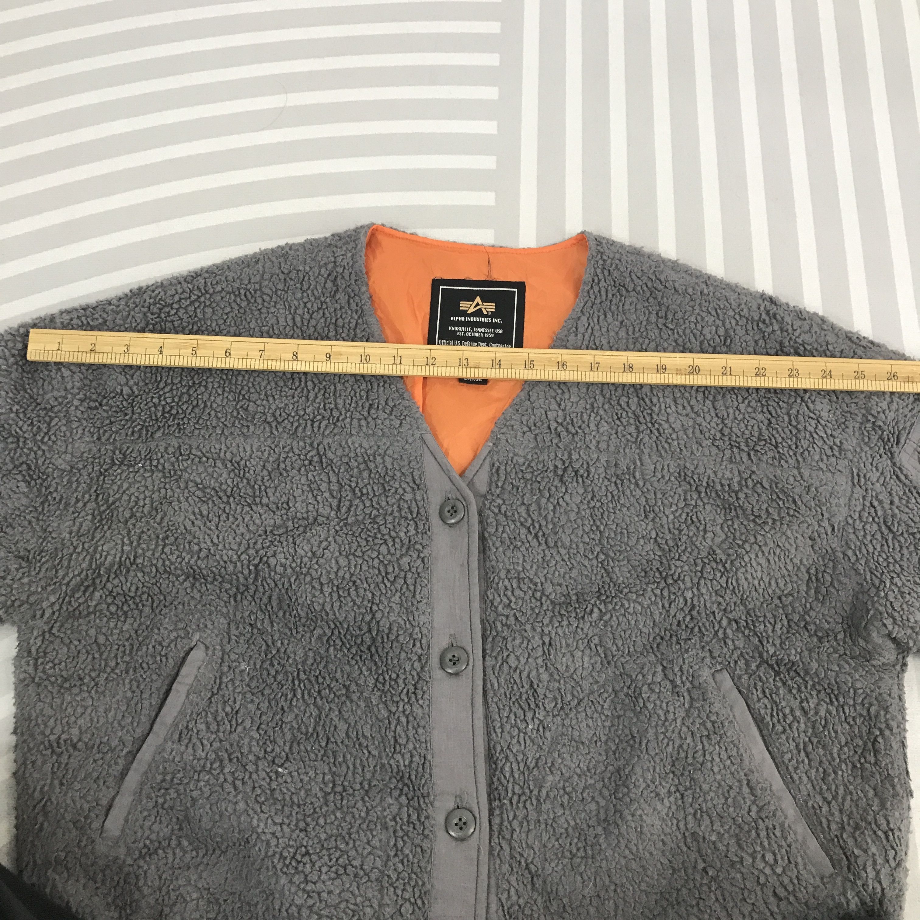 Alpha Industries × Vintage Vintage Alpha Industries sherpa fleece button Jacket Size US L / EU 52-54 / 3 - 5 Thumbnail