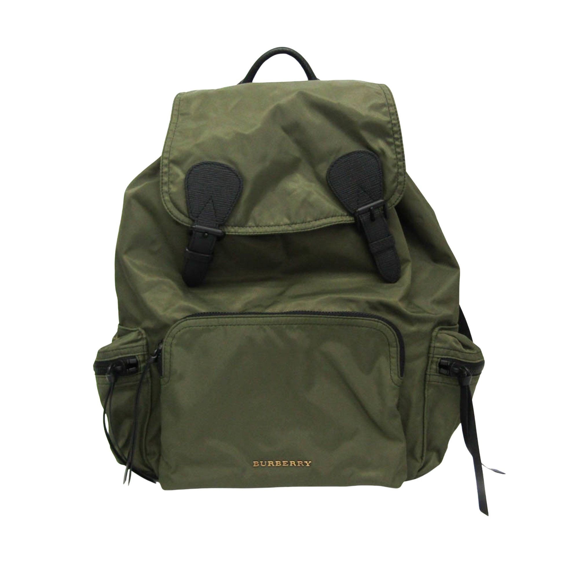 Burberry Khaki Synthetic Backpack Bag (Pre-Owned) Size ONE SIZE - 1 Thumbnail