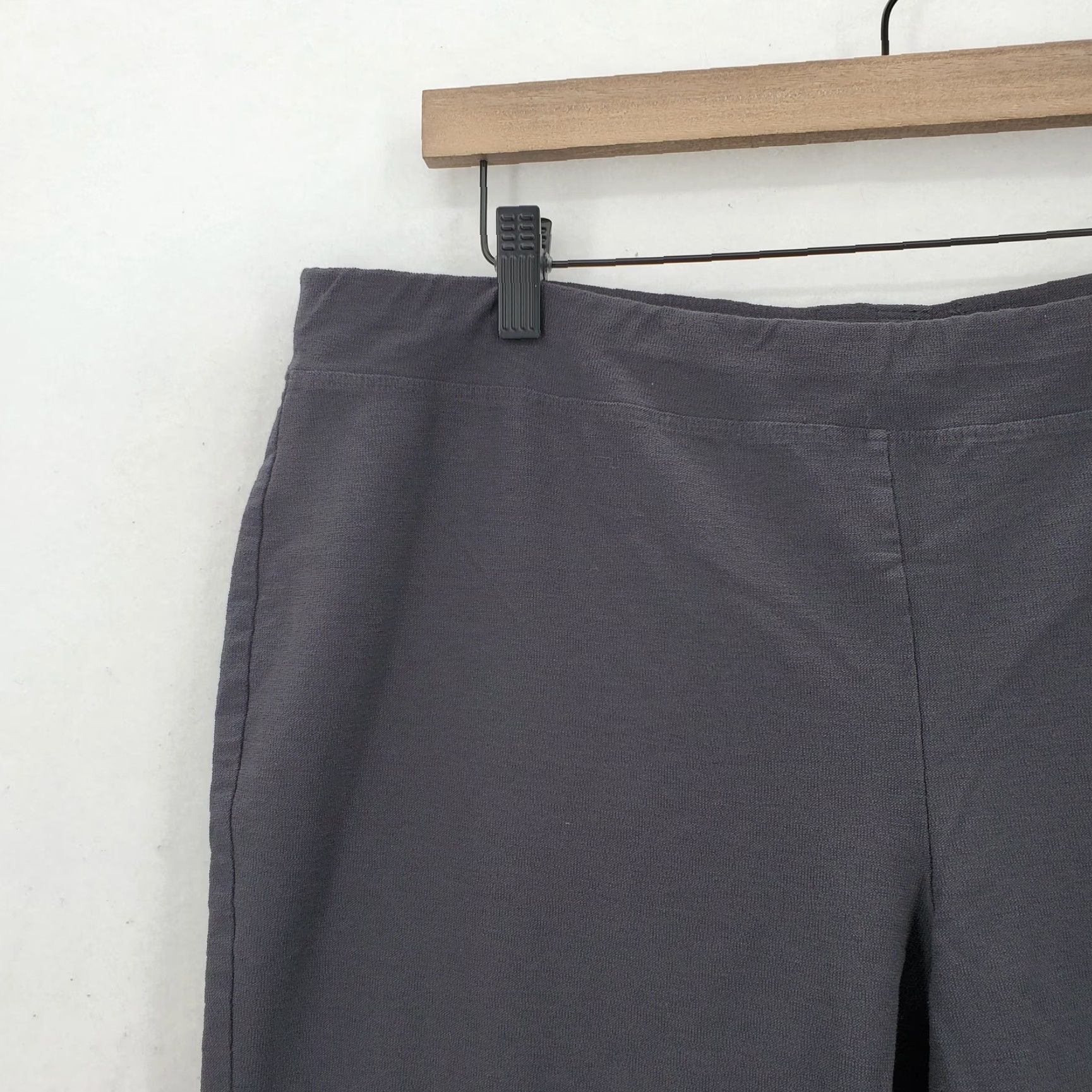 Eileen Fisher Eileen Fisher Pants Womens XL Black Stretch Crepe Knit Ankle Pull On Made in USA Size 40" / US 18 - 3 Thumbnail