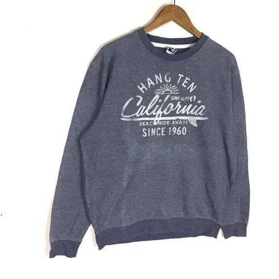 Hang Ten Vtg HANG TEN Sweatshirt Crewneck Spellout Big Logo Jumper Size US L / EU 52-54 / 3 - 2 Thumbnail