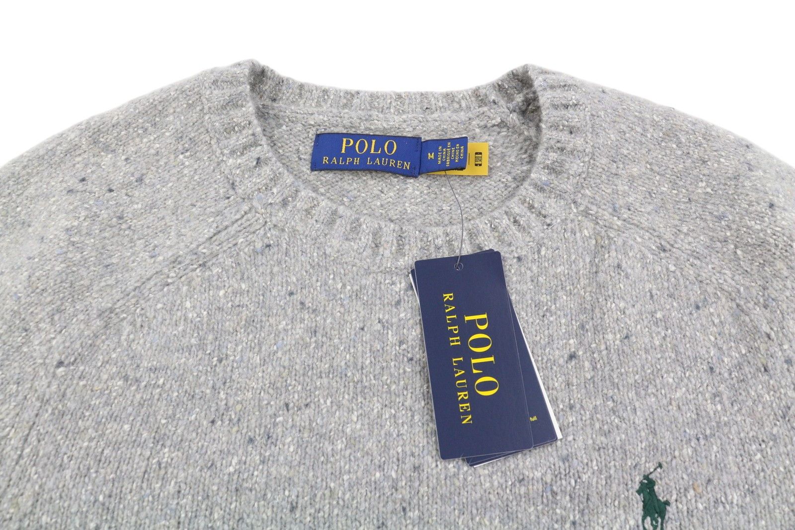 Ralph Lauren GREY M Wool Blend Tight Knit Pullover 86953 Size US M / EU 48-50 / 2 - 4 Thumbnail