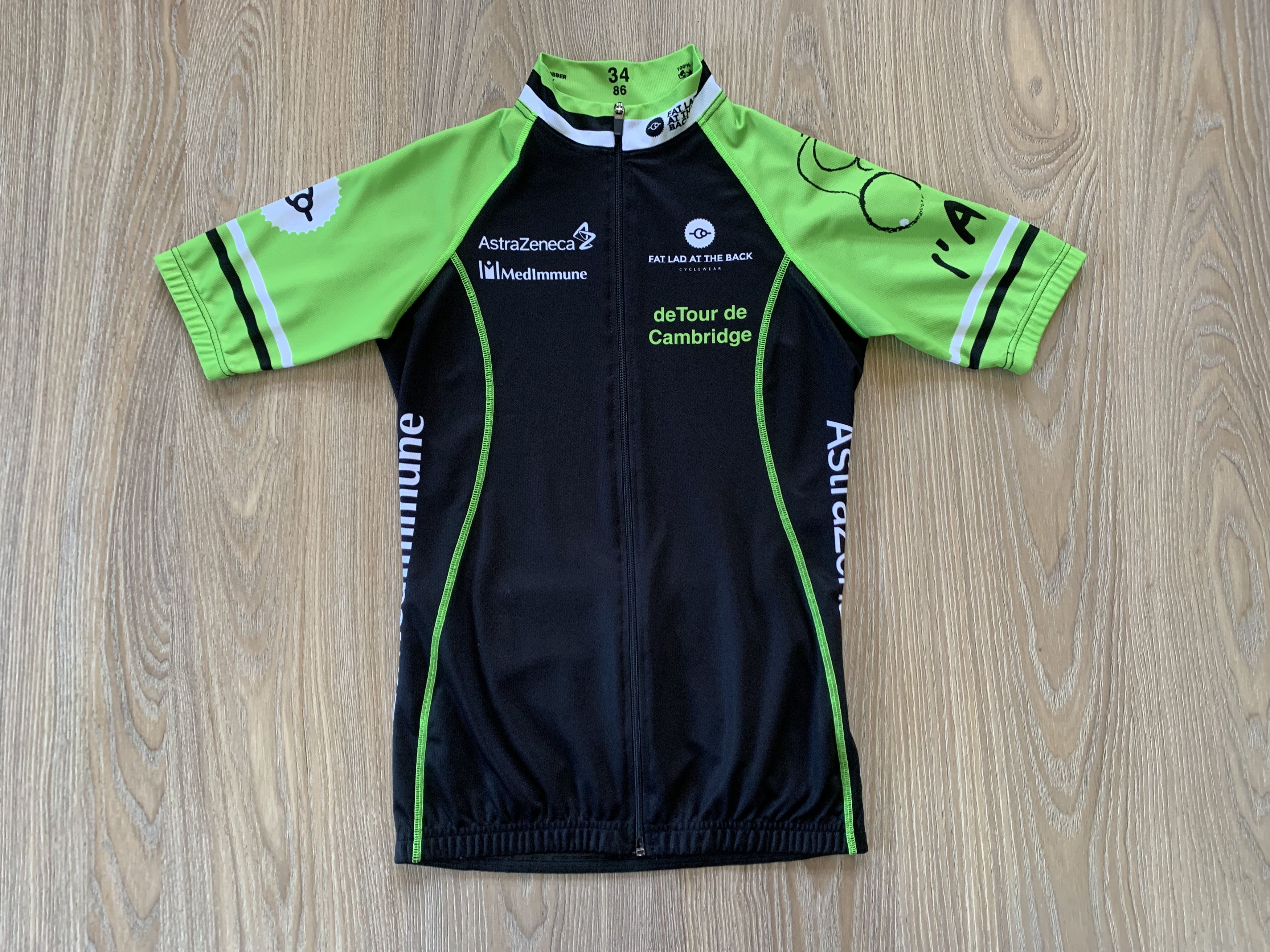 Bicycle Mens Full Zip Fat Lad At The Back Cycling Jersey Size US XS / EU 42 / 0 - 2 Thumbnail