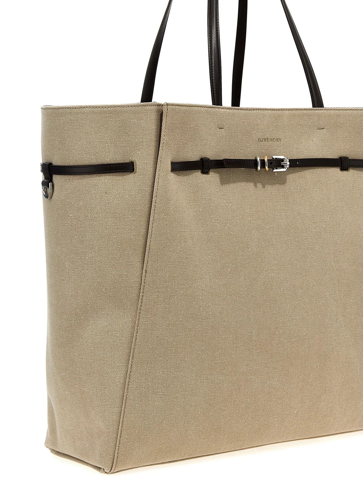 Givenchy o1w1db10525 Size: OS/Voyou Large East-West Tote in Beige Size ONE SIZE - 3 Thumbnail