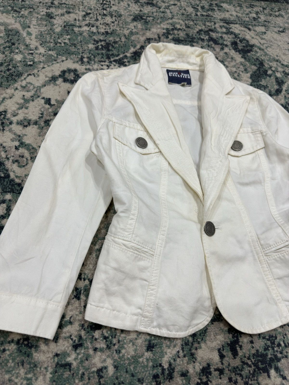 Jean Paul Gaultier Jean Paul Gaultier White Denim Jacket Size S / US 4 / IT 40 - 10 Thumbnail