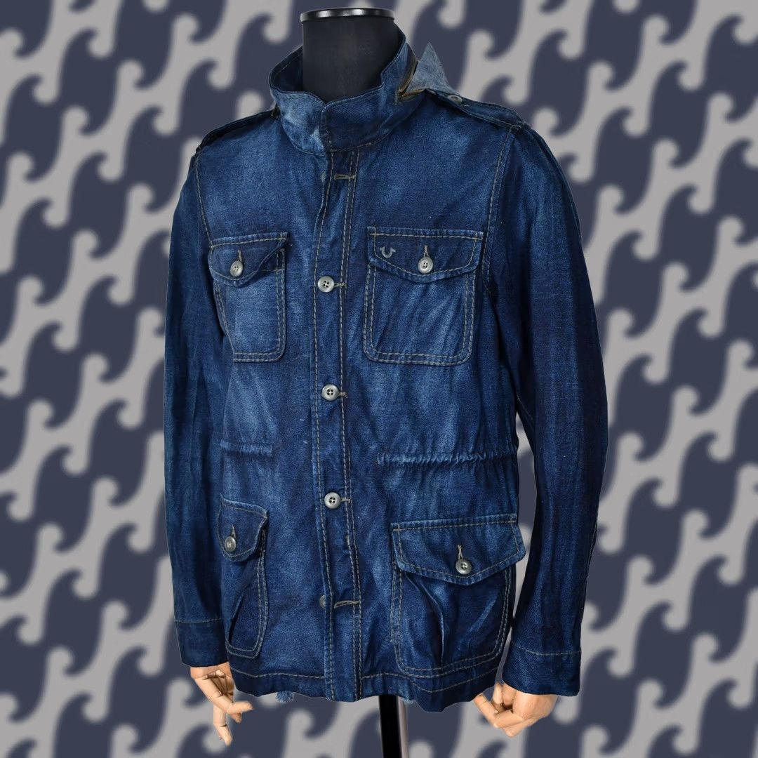 True Religion True Religion Military Jacket Denim Jacket Mens M Blue 100% Genuine Very Good Size M Chest 56cm Length 74cm Length Sleeve 69cm Shoulders 45cm Mens Size US M / EU 48-50 / 2 - 1 Thumbnail