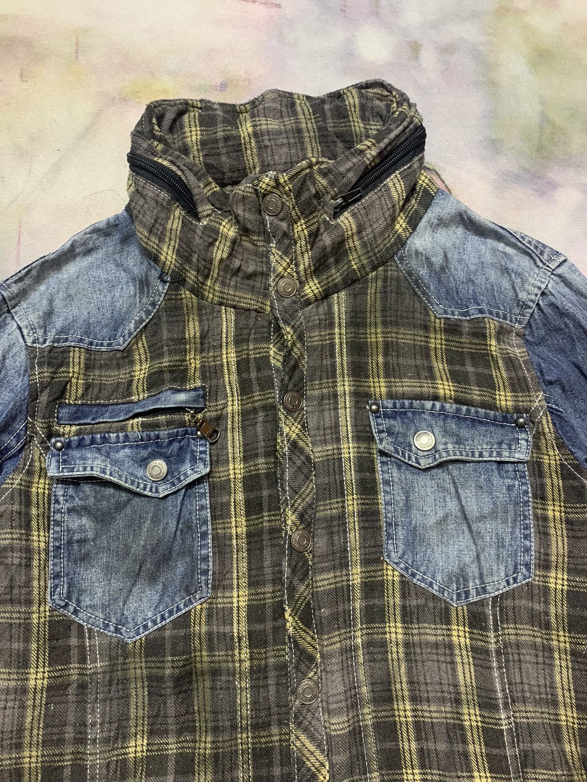 In The Attic In the Attic Hybrid Flannel Washed Denim Dirty Design Size US M / EU 48-50 / 2 - 5 Thumbnail