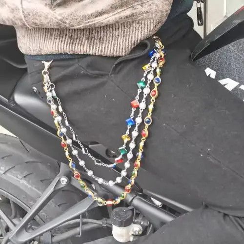 Jewelry Colorful Round Beads Pearl Pants Chain Size ONE SIZE - 5 Thumbnail
