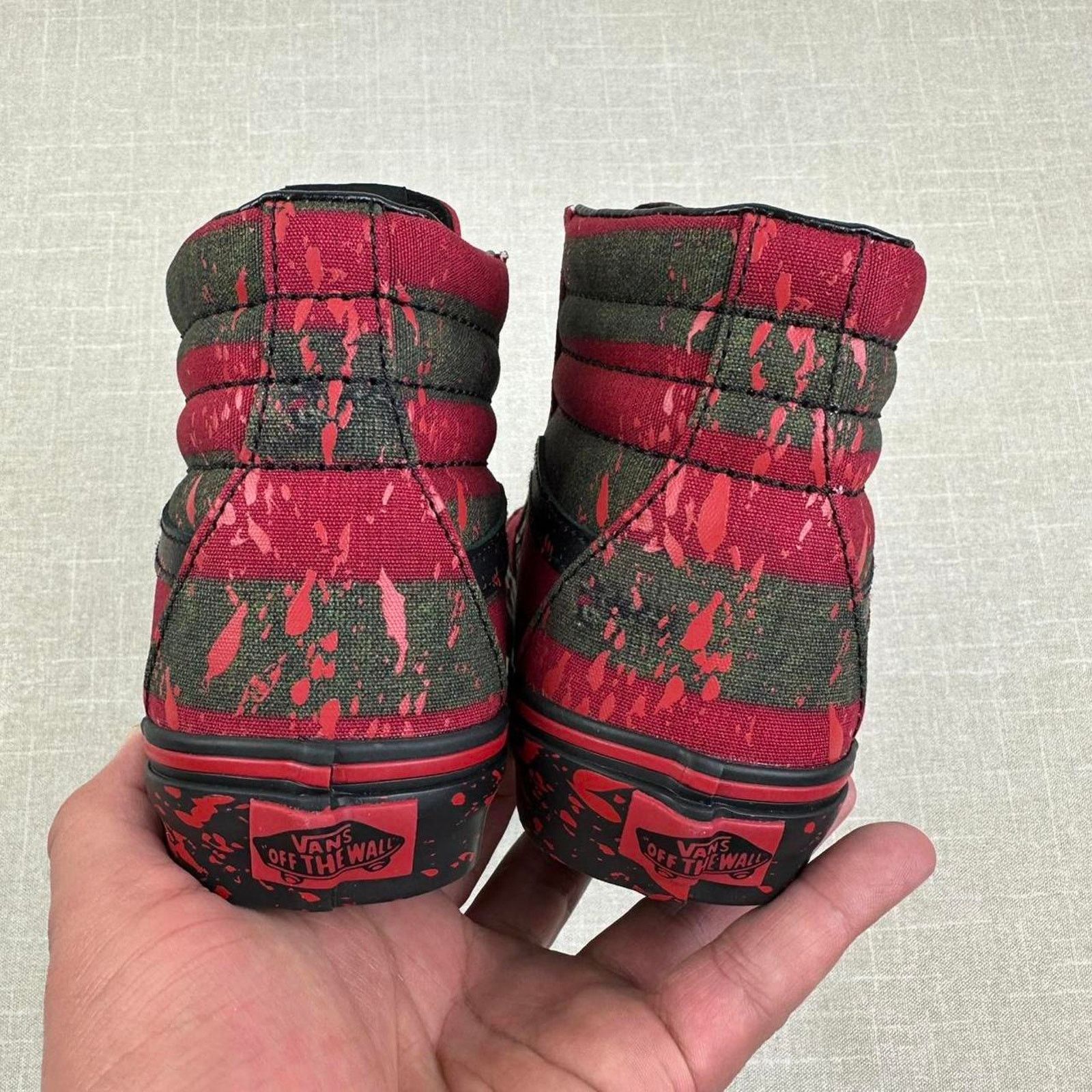 Vans 2021 Vans x Nightmare on Elm Street Sk8-Hi "Freddy Krueger" Size US 5 / IT 35 - 5 Thumbnail