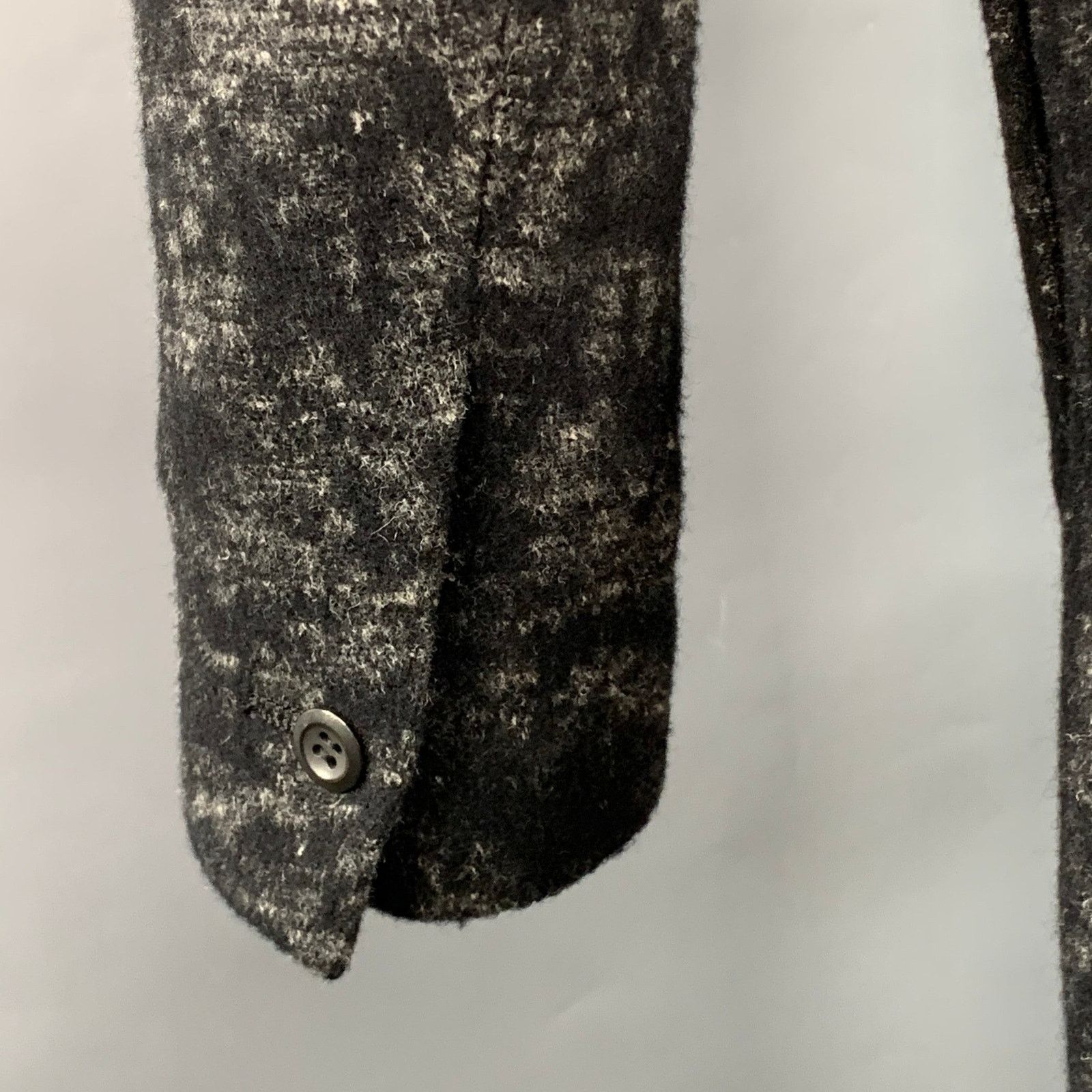 Attachment ATTACHMENT Size S Black Grey Textured Wool Jacket Size 36S - 5 Thumbnail