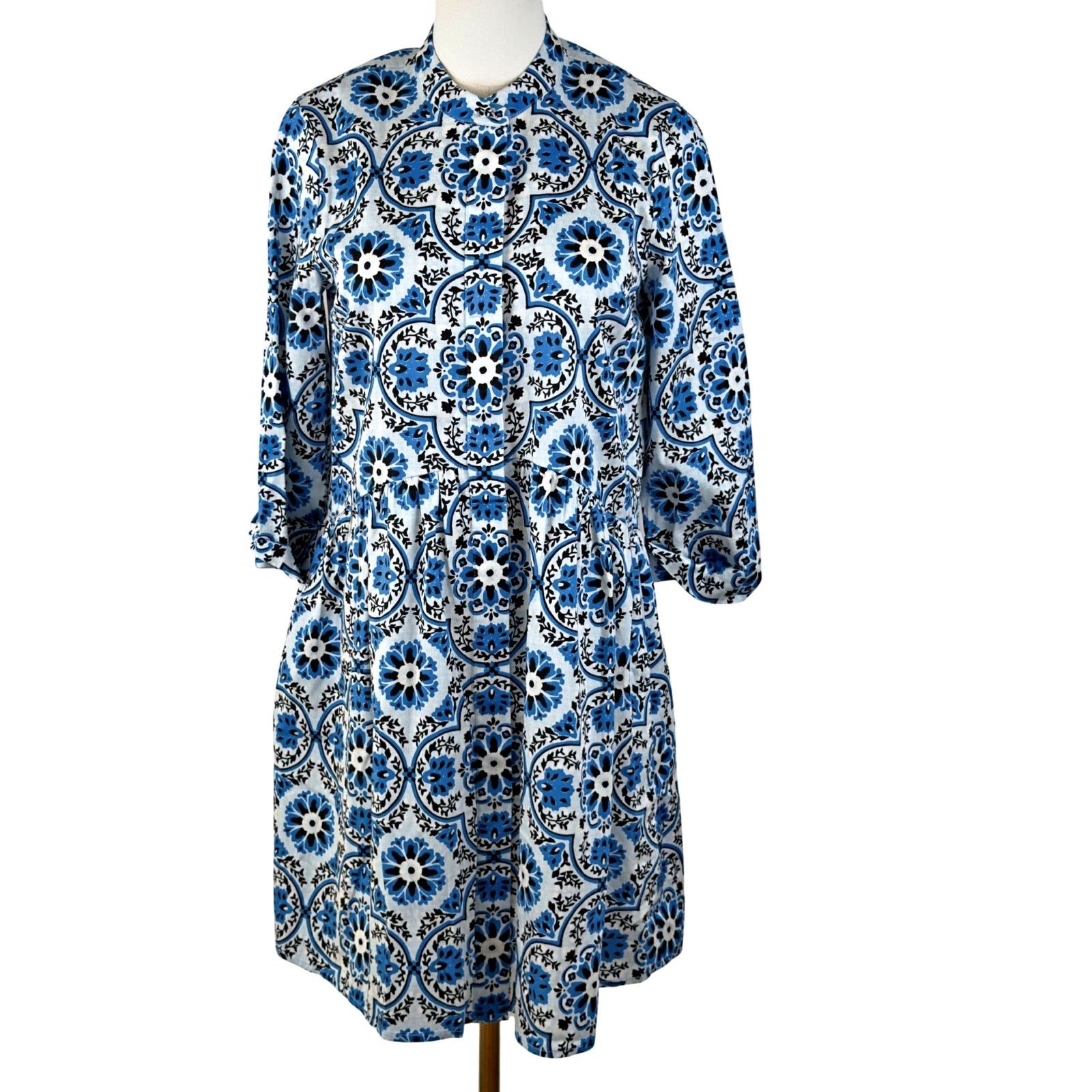 Other Tuckernuck Golden Medallion Crawford Dress Blue Tiered Mini Size XS / US 0-2 / IT 36-38 - 2 Thumbnail