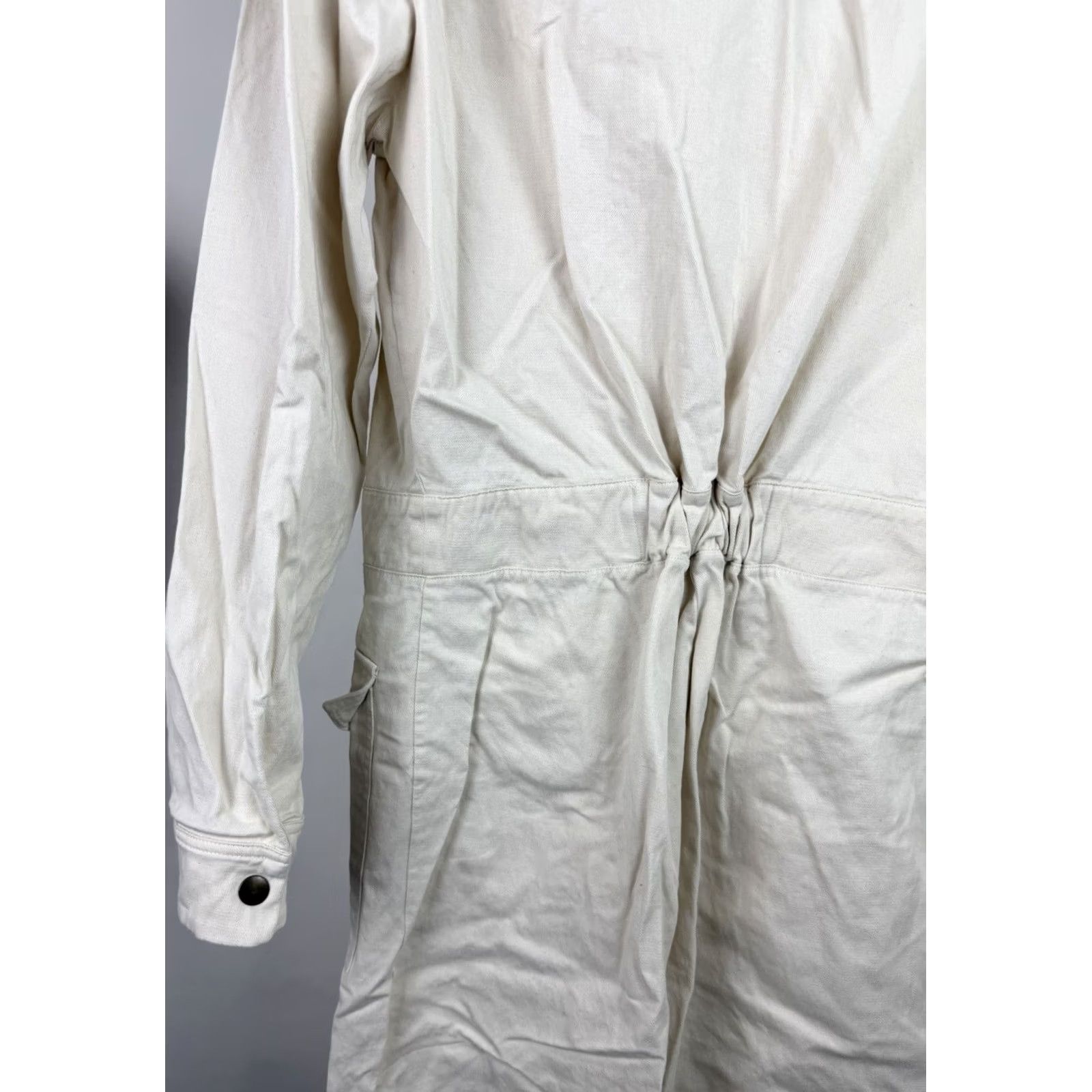 Vintage For Days Jumpsuit Womens Medium Ivory Organic Cotton Blend Twill Size 32" / US 10 / IT 46 - 7 Thumbnail