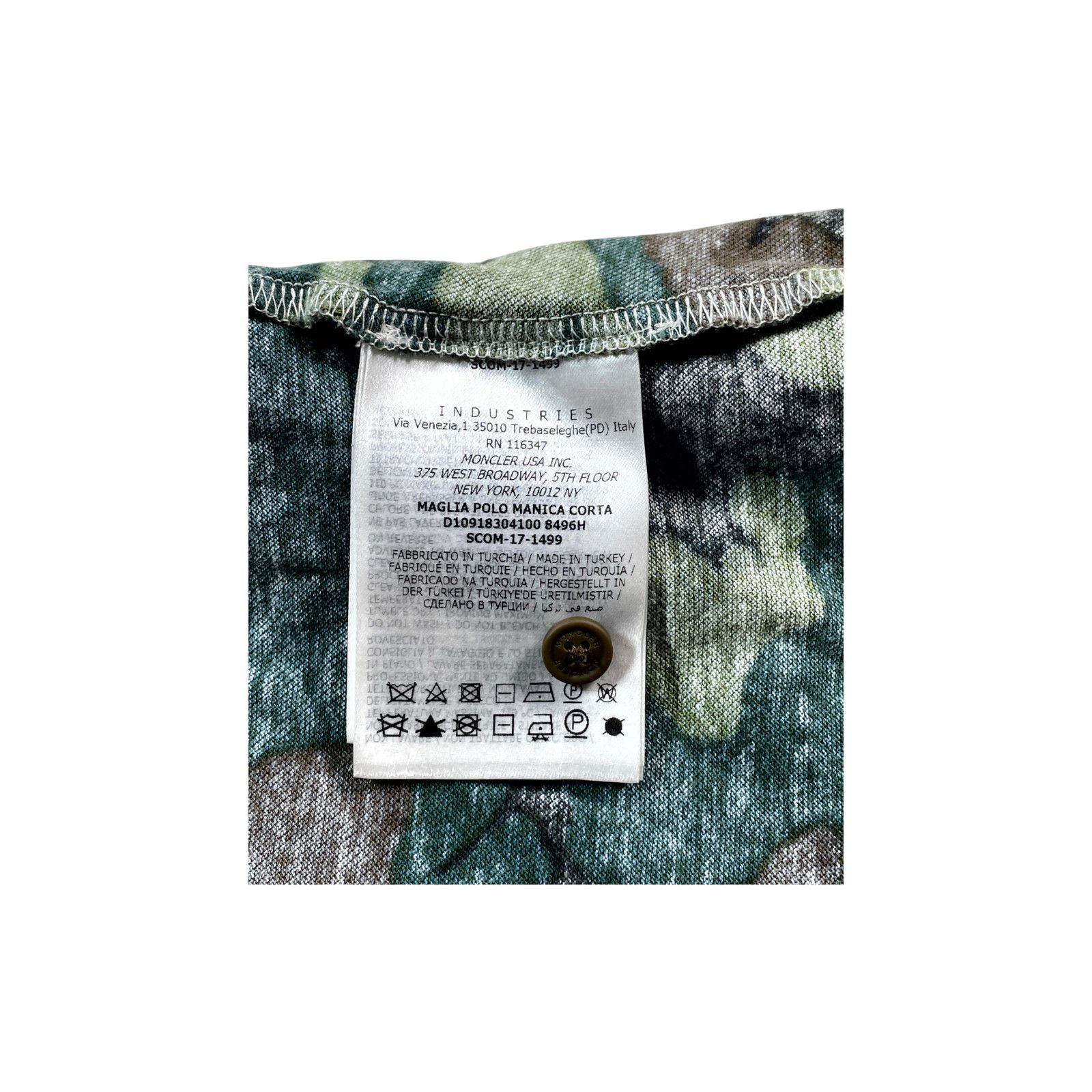 Moncler Moncler Collared Camo Black Polo Shirt Size US XXL / EU 58 / 5 - 4 Thumbnail