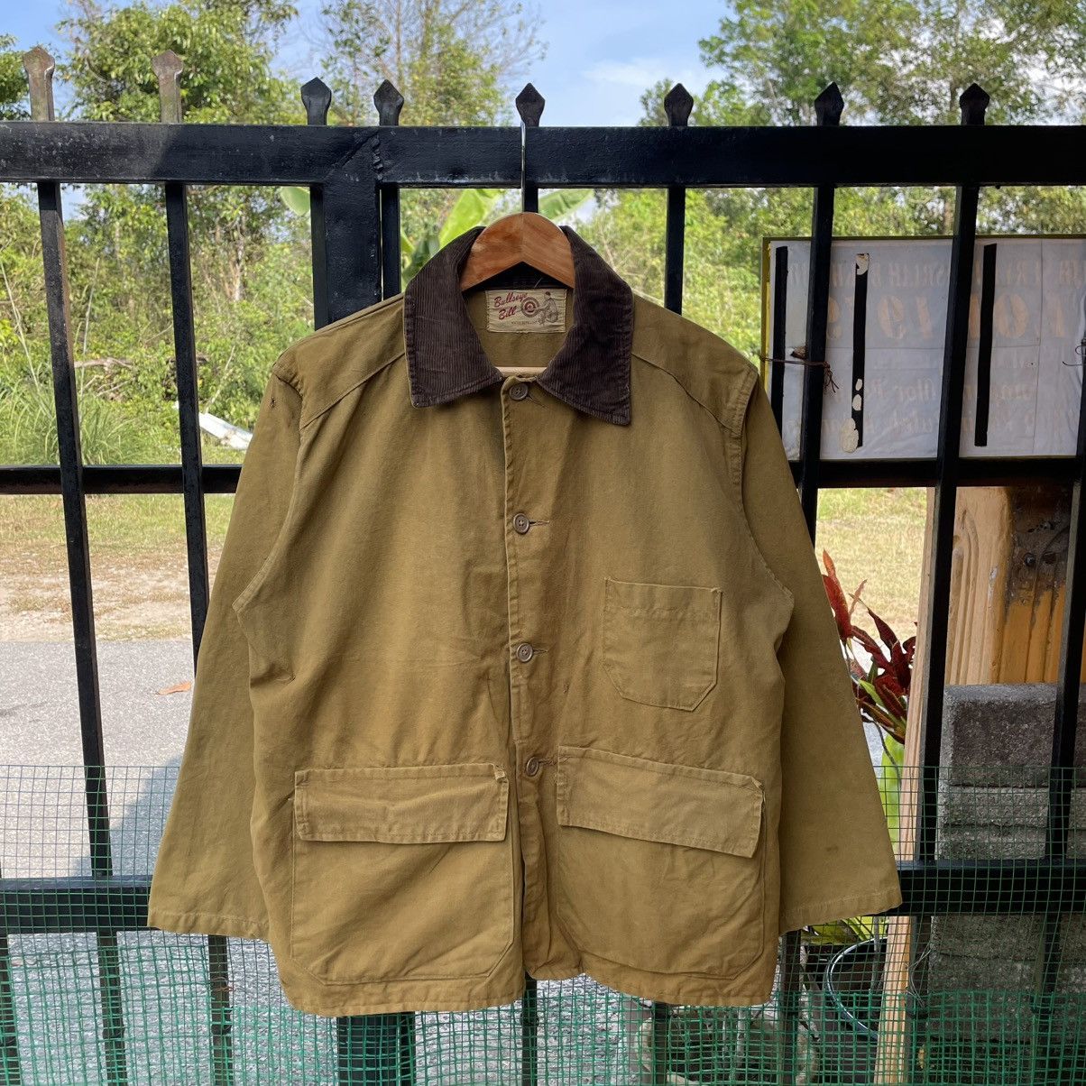 American Apparel 🔥Vintage 70s Bulls Eyes Duck Canvas Hunting Chore Jacket Size US M / EU 48-50 / 2 - 1 Thumbnail