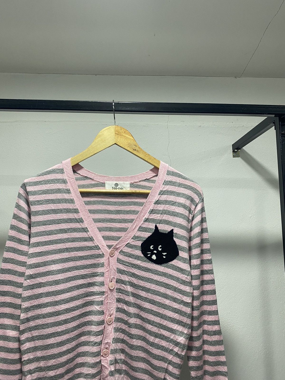 Ne-Net Rare☠️ Ne-net Stripe Cardigan Issey Miyake 90s Japan Size S / US 4 / IT 40 - 4 Thumbnail