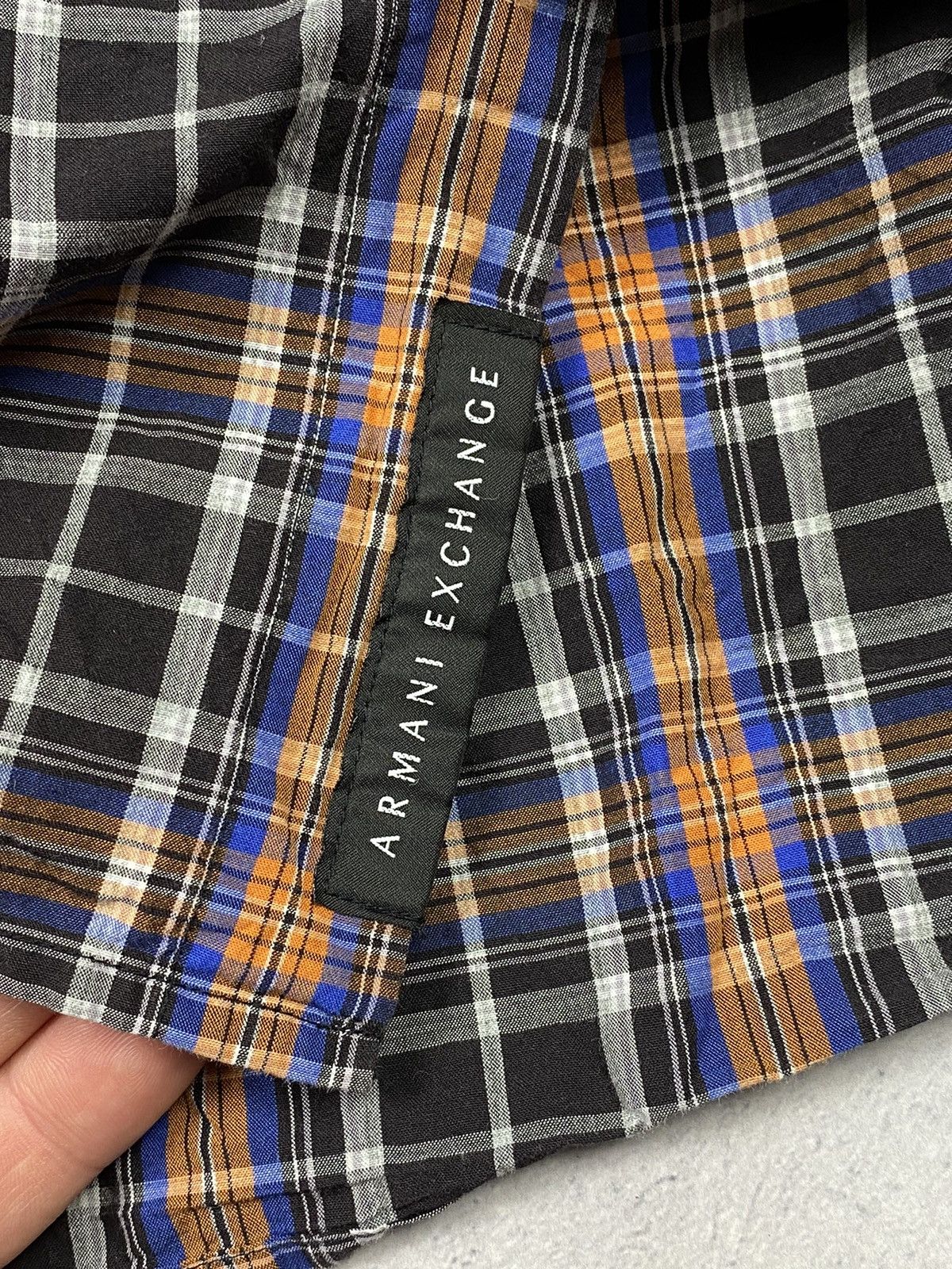 Armani Exchange Armani Exchange Checkered Button Up Long Sleeve Shirt Size US M / EU 48-50 / 2 - 8 Thumbnail