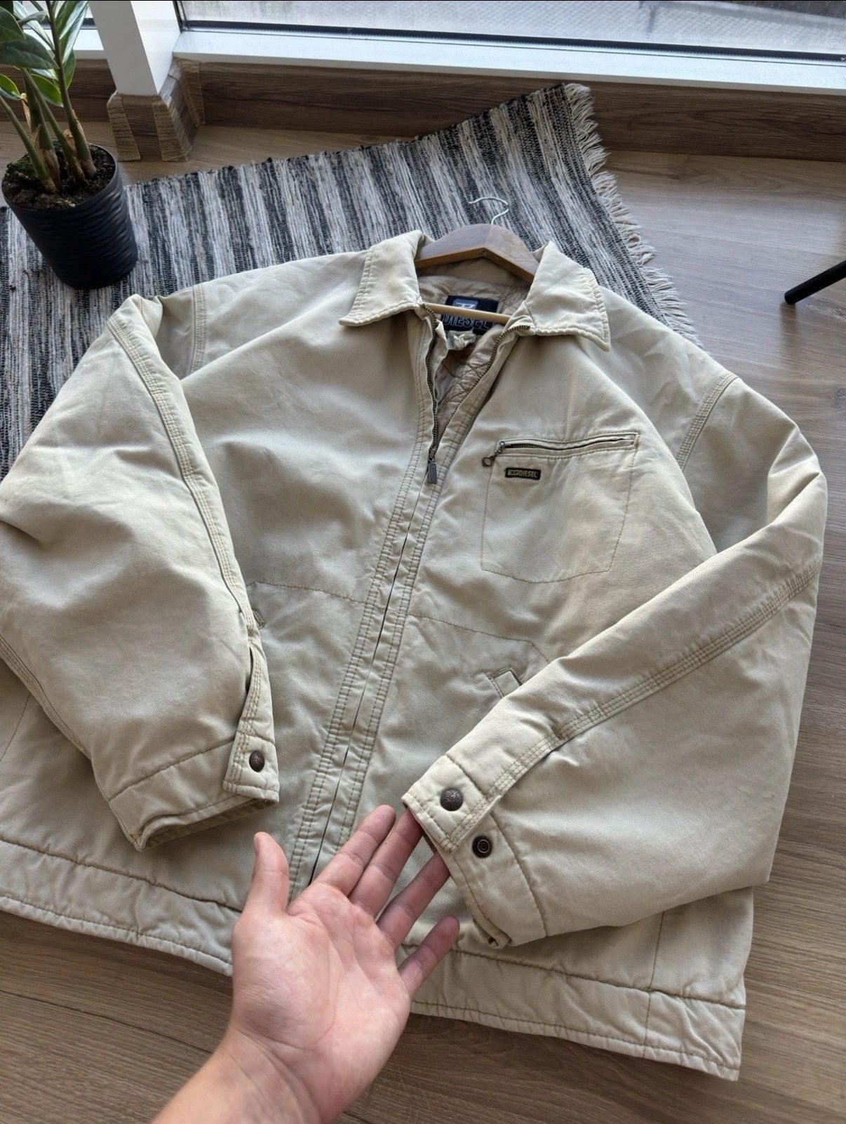 Diesel DIESEL VINTAGE DETROIT RETRO 90s BEIGE JACKET SIZE XL MEN Size US XL / EU 56 / 4 - 6 Thumbnail