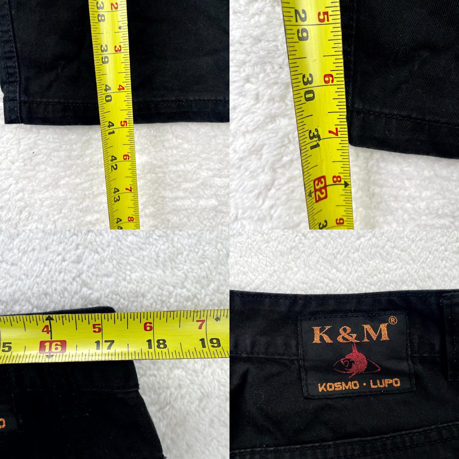 Vintage VINTAGE Kosmo Lupo Jeans Mens 34x31 Black Denim Straight Zipper Pockets Italy Min 34x31 Size US 34 / EU 50 - 8 Thumbnail