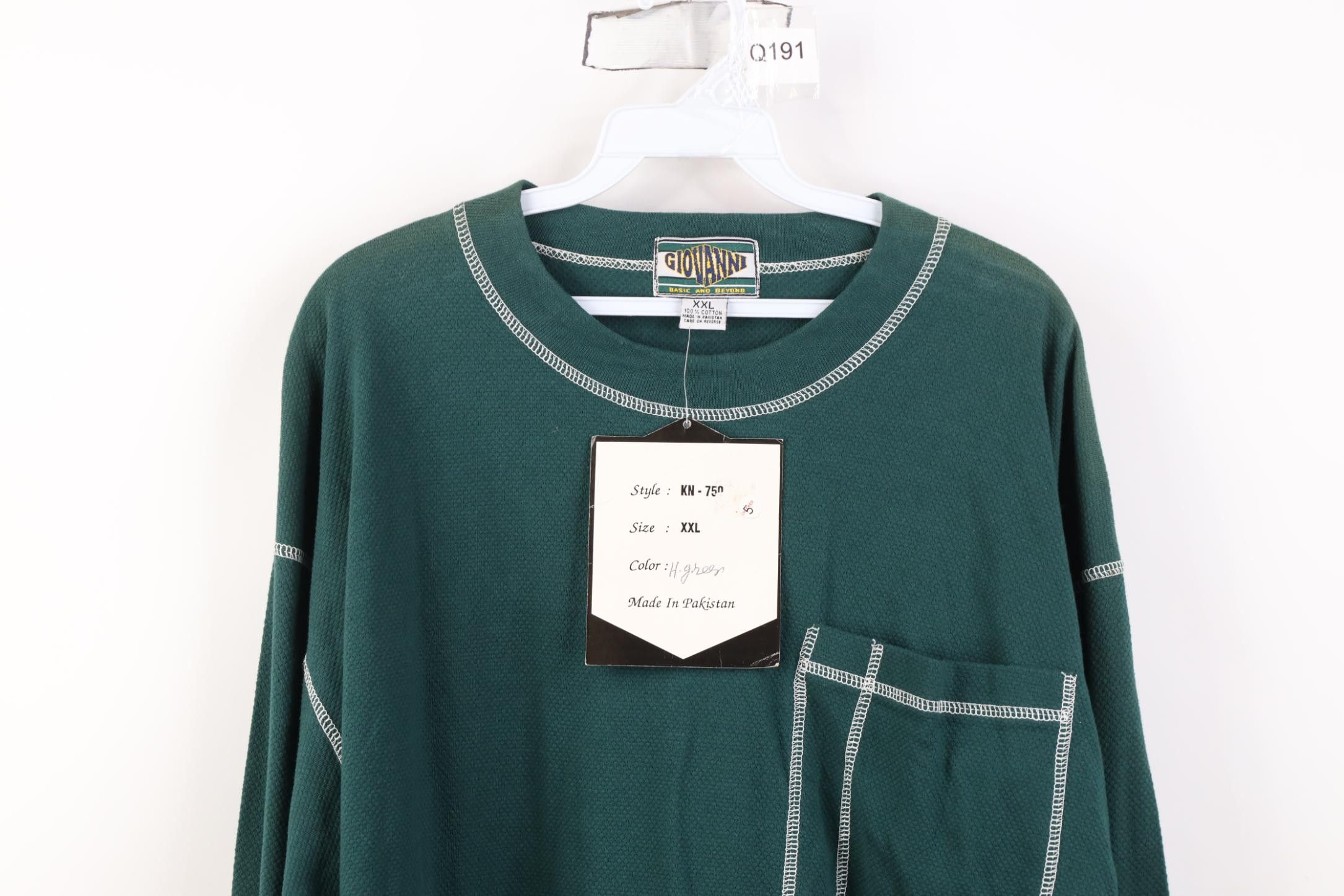 Vintage Deadstock Vintage 90s Streetwear Knit Long Sleeve T-Shirt Size US XXL / EU 58 / 5 - 2 Thumbnail