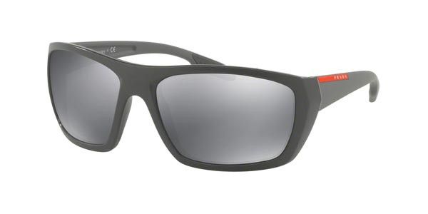 Prada Prada PS 06SS VY90D3 61 Matte Grey Rectangle Sunglasses. Size ONE SIZE - 1 Thumbnail